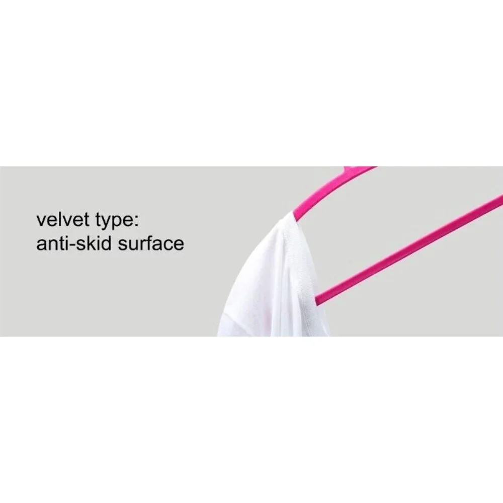 Hangers, Suit Hanger, Flocked Pink Velvet, # 10 Count